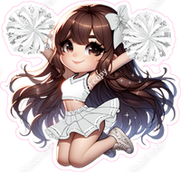 Cheerleader Jumping - Light SIlver