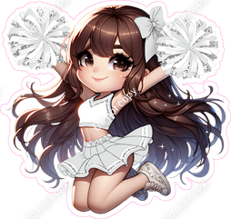 Cheerleader Jumping - Light SIlver