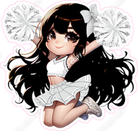 Cheerleader Jumping - Light SIlver