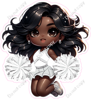 Cheerleader Jumping - Light SIlver