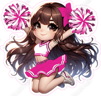 Cheerleader Jumping - Hot Pink
