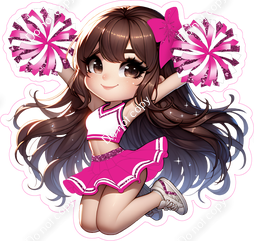 Cheerleader Jumping - Hot Pink