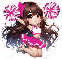 Cheerleader Jumping - Hot Pink