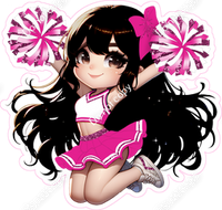 Cheerleader Jumping - Hot Pink
