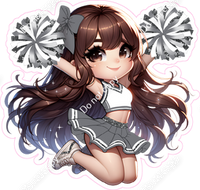 Cheerleader Jumping - Silver