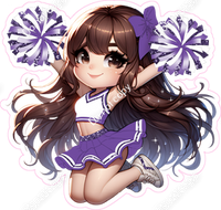 Cheerleader Jumping - Purple