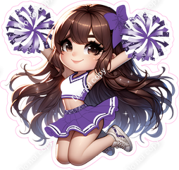 Cheerleader Jumping - Purple