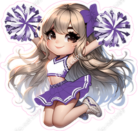 Cheerleader Jumping - Purple