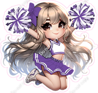 Cheerleader Jumping - Purple