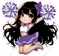Cheerleader Jumping - Purple