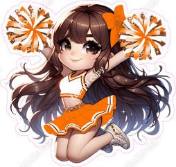 Cheerleader Jumping - Orange