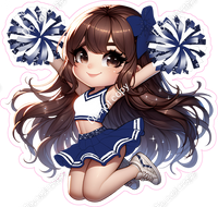 Cheerleader Jumping - Navy Blue