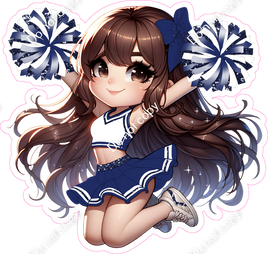 Cheerleader Jumping - Navy Blue