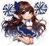 Cheerleader Jumping - Navy Blue