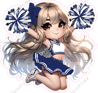 Cheerleader Jumping - Navy Blue