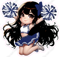 Cheerleader Jumping - Navy Blue