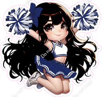 Cheerleader Jumping - Navy Blue