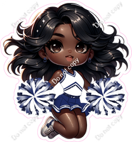 Cheerleader Jumping - Navy Blue