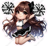Cheerleader Jumping - Black