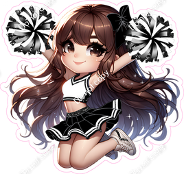 Cheerleader Jumping - Black