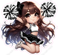 Cheerleader Jumping - Black