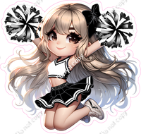 Cheerleader Jumping - Black