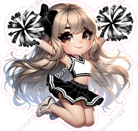 Cheerleader Jumping - Black