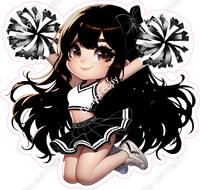 Cheerleader Jumping - Black