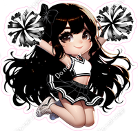 Cheerleader Jumping - Black