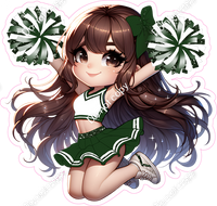 Cheerleader Jumping - Hunter Green