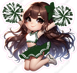 Cheerleader Jumping - Hunter Green