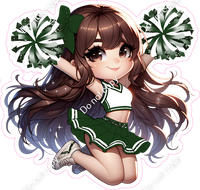 Cheerleader Jumping - Hunter Green