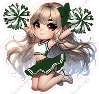 Cheerleader Jumping - Hunter Green