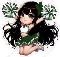 Cheerleader Jumping - Hunter Green