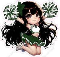 Cheerleader Jumping - Hunter Green