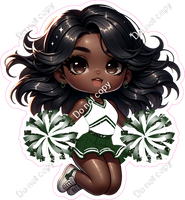 Cheerleader Jumping - Hunter Green