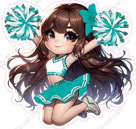 Cheerleader Jumping - Teal