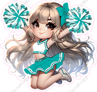 Cheerleader Jumping - Teal
