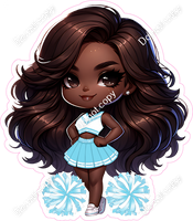 Cheerleader Posing - Baby Blue