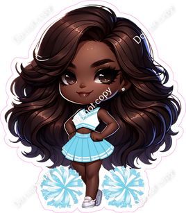 Cheerleader Posing - Baby Blue