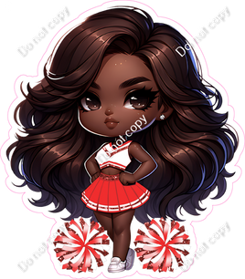 Cheerleader Posing - Red