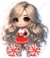 Cheerleader Posing - Red