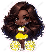 Cheerleader Posing - Yellow