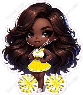 Cheerleader Posing - Yellow