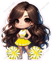 Cheerleader Posing - Yellow