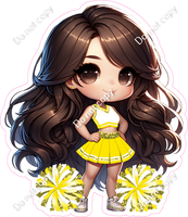 Cheerleader Posing - Yellow