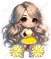 Cheerleader Posing - Yellow