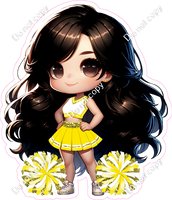Cheerleader Posing - Yellow
