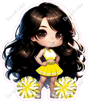Cheerleader Posing - Yellow