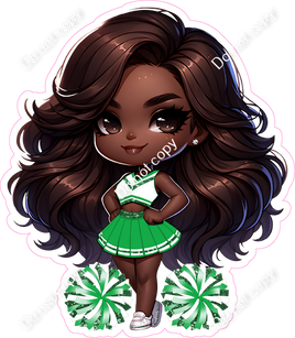 Cheerleader Posing - Green